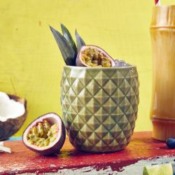 Genware Green Pineapple Tiki Mug 40cl/ 14oz - Pack of 4