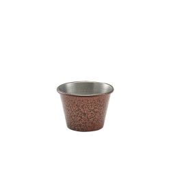 2.5oz Stainless Steel Ramekin Hammered Copper - Pack of 24