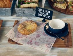 GenWare Greaseproof Paper Coffee And Cake 20 x 25cm