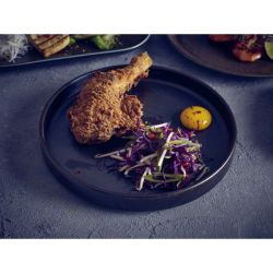 Terra Porcelain Black Presentation Plate 20.5cm - Pack of 6