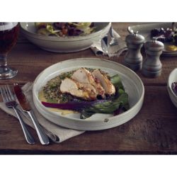 Terra Porcelain Grey Presentation Plate 26cm - Pack of 6