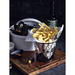 Greaseproof Paper Bags White Newspaper Print 17.5 x 17.5cm