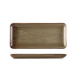Terra Porcelain Grey Narrow Rectangular Platter 31 x 14cm - Pack of 6