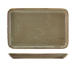 Terra Porcelain Grey Rectangular Platter 30 x 20cm - Pack of 3