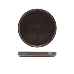 Terra Porcelain Black Low Presentation Plate 18cm - Pack of 6