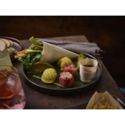 Terra Porcelain Black Low Presentation Plate 21cm - Pack of 6
