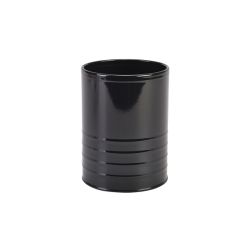 Galvanised Steel Can 11cm Dia x 14.5cm Black - Pack of 12