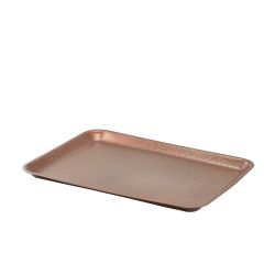Galvanised Steel Tray 31.5x21.5x2cm Hammered Copper - Pack of 12