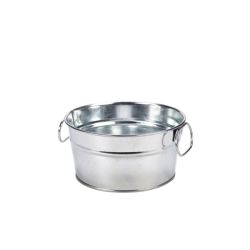 Galvanised Steel Serving Bucket 15 x 8cm - Pack of 6