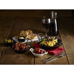 Black Enamel Dish 14cm - Pack of 6
