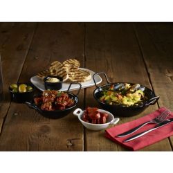 Black Enamel Dish 14cm - Pack of 6