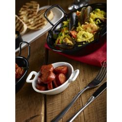 Black Enamel Dish 18cm - Pack of 6