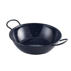 Black Enamel Dish 26cm - Pack of 6
