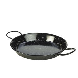 Black Enamel Paella Pan 26cm - Pack of 6