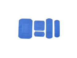 Blue Visually Detectable Plasters  Assorted (Pack of 100)