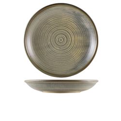 Terra Porcelain Matt Grey Deep Coupe Plate 28cm - Pack of 3