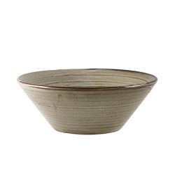 Terra Porcelain Grey Conical Bowl 16cm - Pack of 6