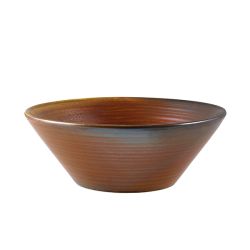 Terra Porcelain Rustic Copper Conical Bowl 16cm - Pack of 6