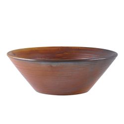 Terra Porcelain Rustic Copper Conical Bowl 19.5cm - Pack of 6