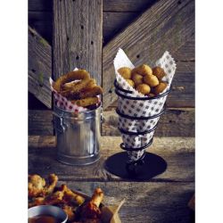 Genware Serving Cone 18cm Black