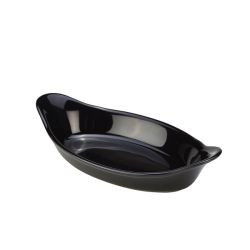 GenWare Stoneware Black Oval Eared Dish 22cm/ 8.5