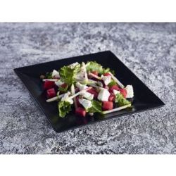 Luna Stoneware Black Square Plate 18cm/ 7