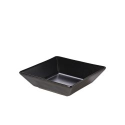 Luna Stoneware Black Square Bowl 17.5 x 5cm/ 7 x 2