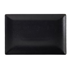 Luna Stoneware Black Rectangular Plate 30 x 20cm/ 12 x 8