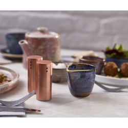 Copper Plated Straight Sided Salt & Pepper Set 7.5cm - Pack of 12