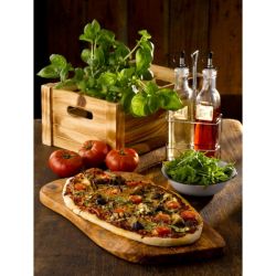 Square Glass Oil & Vinegar With Chrome Stand