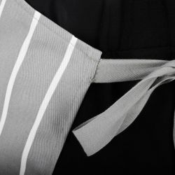 Whites Bib Apron Grey/White Butchers Stripe