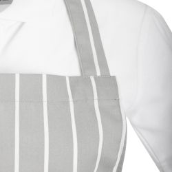 Whites Bib Apron Grey/White Butchers Stripe