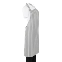 Whites Bib Apron Grey/White Butchers Stripe