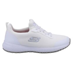 Skechers Womens Slip Resistant Squad Trainer White