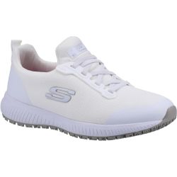 Skechers Womens Slip Resistant Squad Trainer White