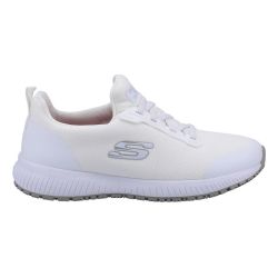Skechers Womens Slip Resistant Squad Trainer White