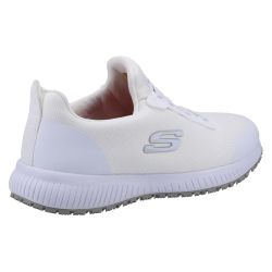 Skechers Womens Slip Resistant Squad Trainer White