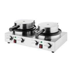 Buffalo Double Round Belgian Waffle Maker