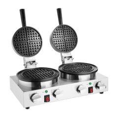 Buffalo Double Round Belgian Waffle Maker