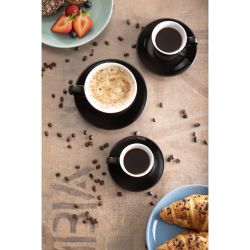 Olympia Cafe Cappuccino Cups Black 340ml (12 Pack)