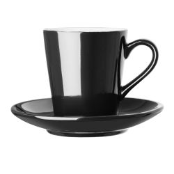 Olympia Cafe Flat White Cup Black - 170ml (12 Pack)