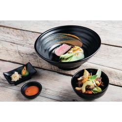 Olympia Kristallon Fusion Melamine Rice Bowls Black 120mm (6 Pack)