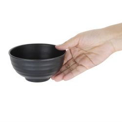 Olympia Kristallon Fusion Melamine Rice Bowls Black 120mm (6 Pack)