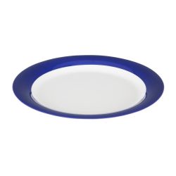 Olympia Kristallon Gala Melamine Plates Blue Rim 240mm (6 pack)