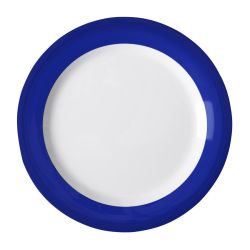 Olympia Kristallon Gala Melamine Plates Blue Rim 240mm (6 pack)