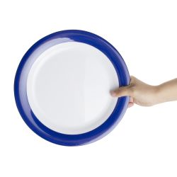 Olympia Kristallon Gala Melamine Blue Rim Plates 268mm (6 pack)