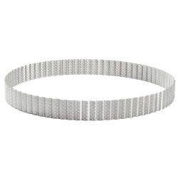 De Buyer Perforated Fluted Stainless Steel Tart Ring
