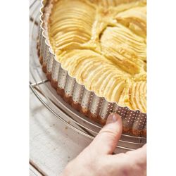 De Buyer Perforated Fluted Stainless Steel Tart Ring