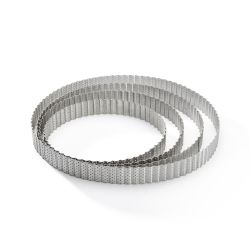 De Buyer Perforated Fluted Stainless Steel Tart Ring