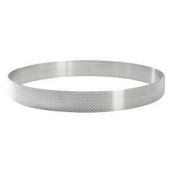 De Buyer Perforated Stainless Steel Straight Tart Ring